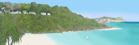 Carbis Bay with distant St Ives